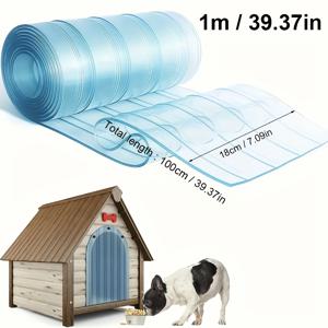 TEMU 투명 펫 도어 교체 패널 - DIY 설치 가능, 강아지 & 고양이용 도어 커튼, 간편한 커팅 & 나사 설치 (강아지 하우스 & 펫 인클로저 호환)