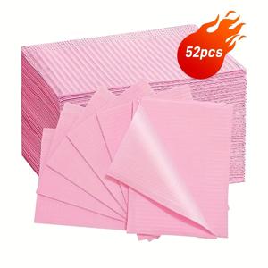 TEMU 아크릴 네일 연습 및 네일 아트 테이블용 52개입 헤비듀티 방수 일회용 네일 매트 | 3겹 위생 테이블 보호매트 - 살롱 매니큐어, 타투, 페디큐어 스테이션용 | 네일 페이퍼 타월 대체 제품