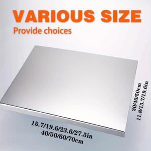 TEMU 1개 대형 두꺼운 스테인리스 스틸 도마 | 모던하고 사용하기 쉬운 실버 직사각형, 접이식, 세척 용이, 주방 요리, 가족 모임, 야외 캠핑, 주방 추가, 실험실, 수공예, 크리스마스/할로윈에 적합