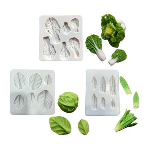 TEMU 3개 세트 미니어처 양배추, 양상추 잎, 배추 실리콘 몰드 - 리얼리스틱 잎 질감 DIY 몰드, 레진, 폴리머 클레이, 비누, 왁스 호환 (불규칙 채소 모양), 레진 공예, 클레이, 석고, 키체인, 장식용 액세서리에 적합