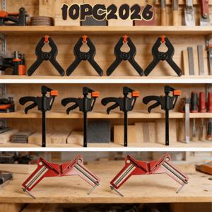 TEMU 10개 목공용 클램프 세트, F형 헤비듀티 90° 직각 클램프, 오리지널 DIY 홈 인테리어 수공구 키트