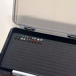 TEMU 투명 귀걸이 보관함, 심플하고 우아한 휴대용 소형 보석함, 스펀지 칸막이 귀걸이 및 펜던트 정리함, 휴대용 보석 전시 케이스