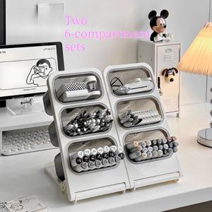 TEMU 대용량 필통 | 학생 및 사무실용 폴리에스터 책상 정리함