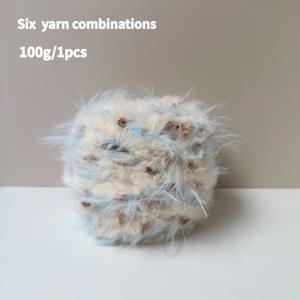 TEMU 인조 모피 굵은 손으로 혼합된 털실 | 스카프, 비니, 가방, 의류 & 색상의 수제 장식, 폴리아미드, 폴리에스터