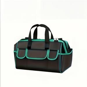 TEMU 신형 14인치 헤비듀티 전문가용 공구 가방, 190개국에서 10만 이상의 리뷰를 자랑하는 선택. 다수의 포켓과 인체공학적 핸들 장착 - 튼튼한 지퍼 잠금. 목수, 배관공, 전기기사를 위한 공구 보관 가방. 내구성 강한 백팩 스타일 공구 케이스, 블랙/형광 그린