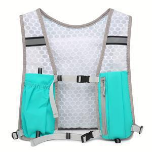 TEMU 1개 스포츠 러닝 조끼 가방, 가볍고 통기성 좋은 메쉬 백 패널, 투인원 허리팩 및 체스트백, 휴대폰 수납을 위한 대형 메인 수납공간, 핸즈프리 사용을 위한 인체공학적 디자인, 헬스장, 하이킹, 사이클링, 여행 및 일상 사용에 적합, 안전한 버클과 빠른 지퍼 기능, 손세탁 가능, 새해 또는 발렌타인데이에 이상적인 선물|힙색