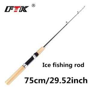 TEMU FTK 55Cm/65Cm/75Cm 겨울 아이스 낚싯대, 텔레스코픽 낚싯대, 컴팩트하고 휴대 가능