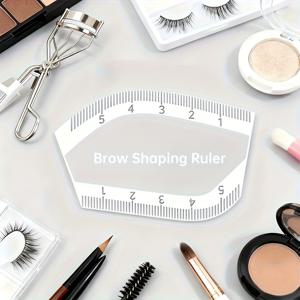 TEMU 투명 눈썹 자 4개, 아치형 눈썹 자 1분 눈썹 도구 눈썹 쉐이핑 자 입술 그림 도구 브러쉬 펜 아이라이너 펜 템플릿, 아크릴 소재