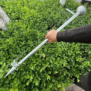 TEMU 수동 파종기 및 비료 도구 - 옥수수, 땅콩, 녹두 파종 및 비료 도포용 고강도 금속 손잡이 원예 도구 - 고효율 농업용 정원 파종기 및 비료 분사기, 농장 원예 도구 | 손잡이 디자인 | 정밀한 씨앗 배치