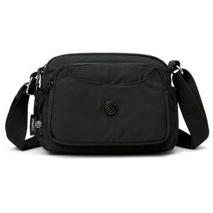 TEMU 여성용 나일론 크로스바디 토트백 - 쇼핑, 여행, 일상 사용 가능 - 조절 가능한 스트랩 & 멀티 컴파트먼트 소형 스퀘어 핸드백, 지퍼 클로저, 캐주얼 /탄/// - 핸드워시 가능 나일론|여행용크로스백