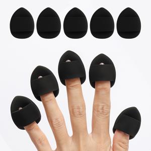 TEMU 핑거 에어 쿠션 퍼프 10개/12개 세트, 랜덤 색상 및 모양의 멀티컬러 메이크업 스펀지. BB크림, 리퀴드 파운데이션, 컨실러 블렌딩용 뷰티 스펀지. 국소적인 잡티와 기미 커버에 특히 적합하며, 눈가, 콧등, 입가의 정밀한 컨투어링에 더 적합. 수분에 활성화되는 라텍스 프리 건식/습식 겸용 파운데이션 메이크업 스펀지, 모든 피부 타입에 적합