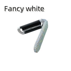 TEMU 듀얼 컬러 투인원 반짝이는 라인스톤 장식 헤어 빗, 접이식 스타일링 브러시와 메이크업 거울, 휴대용 헤어 빗 여행 필수품. 새로운 쿠션 빗과 고급스러운 고화질 거울, 야외 터치업 및 이중용도 그루밍을 위한 스타일링 헤어브러시, 정교한 장식 여행용 빗