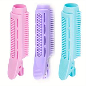 TEMU 헤어 컬러 나선형 컬 스타일링 헤어 롤러 볼류마이징 컬러 루트 클립 무성한 게으른 인스턴트 뱅 무열 컬러 얇은 긴 짧은 머리 셀프 그립 컬 막대 열 없음 헤어 스타일링 도구