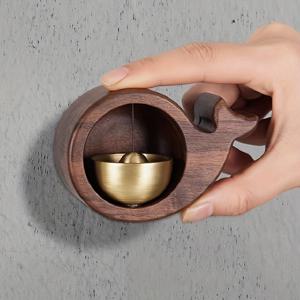 TEMU 1개 물고기 도파민 초인종 나무 초인종 황동 공예 간편한 조명 고급 일본 스타일 현관 알림 풍경 흡착식 도어 타입 자석 흡착 벨 집들이 선물 고래 도어 펜던트 힐링 풍경