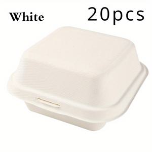 TEMU 케이크 포장, 식사 보관, 음식 준비, 점심, 과일 샐러드, 햄버거 포장용 벤토 박스 20개 세트