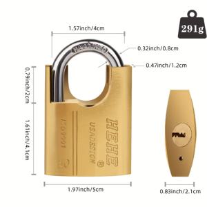 TEMU 고급 보안 기능이 있는 견고한 자물쇠, 닫힌 샤클(50mm)로 제작되었으며, 열쇠 4개가 함께 제공됩니다. 창고, 컨테이너, 차고, 방충망, 보관 공간, 창고, 울타리 보안에 이상적입니다.
