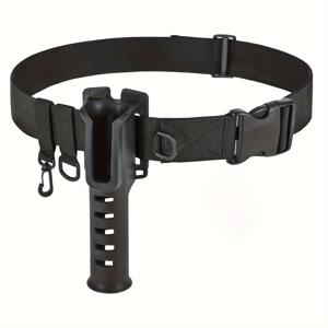 TEMU 조절 가능한 낚시대 홀더 벨트 2개의 후크 - 야외 서핑, 카약, 플라이 낚시 장비용 내구성 있는 폴리에스터 허리 지원