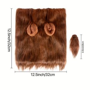 TEMU 개 라이온 머리카락 - 진짜 재미있는 개 라이온 머리카락 - 개 코스튬용 보조 라이온 머리카락 모자, 개 할로윈 라이온 머리카락 코스튬에 적합