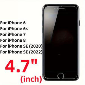 TEMU 고품질 강화 유리 액정 보호 필름 3매 세트 - 클리어, 기포 없음, 깨짐 방지 - 아이폰 7, 8, 6, 6S, SE2, SE3, SE 2020, SE 2022 (4.7인치 디스플레이) 호환 (풀커버 아님)