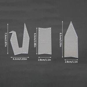 TEMU 아크릴 템플릿이 포함된 오리가미 크레인 인조 가죽 펜던트 공예 키트 - DIY 그리기 & 만들기 세트