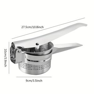 TEMU 감자 프레스, 레몬 즙기, 감자 매셔, 감자 리서, 다기능 주스 메이커, 스테인리스 스틸 감자 매셔, 미끄럼 방지 핸들 주방 야채 매셔, 수동 과일 매셔, 야채 분쇄기, 주방용품, 주방 가젯