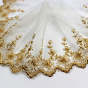TEMU 3야드 길이의 금색 자수 레이스 트림, 폭 12cm의 금색 실 레이스, DIY 수공예 장식용 트림