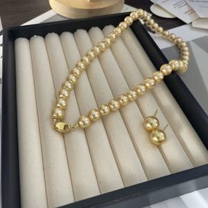 TEMU 여성을 위한 10mm 투피스 빈티지 인조 진주 목걸이. 우아함을 풍기며 일상복으로 완벽하며 선물, 파티, 연회 등에 다용도로 활용 가능|탄생석|은목걸이