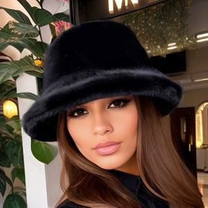 TEMU 여성용 멀티컬러 플러시 낚시 모자, 귀엽고 따뜻한 겨울용, 얼굴을 더욱 매끄럽게 하는 푹신한 디자인, 더 큰 머리 사이즈에 적합, 해외 배송 가능