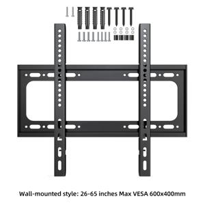 TEMU LED LCD TV용 벽걸이 브래킷, 32~70인치 화면에 적합, 금속 재질, 도난 방지 안전 나사 및 듀얼 후크 디자인, 가정 및 사무실 장식에 이상적, 가정용 도구