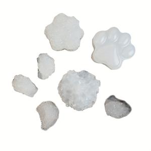 TEMU 레진 고양이 발 글리터 실리콘 매트, 레진 흐르는 모래 속이 빈 클러스터 글리터 몰드, 클러스터 동굴 소형 글리터 상감 수제 실리콘 몰드, 실리콘 몰드 7개 세트