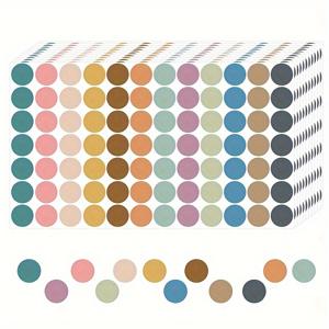 TEMU 교구용 원형 컬러 도트 스티커 840개, 0.75인치, 12가지 색상, 색상 코딩 라벨, 사무실 및 학생 교실용 원형 도트 스티커 (10장)
