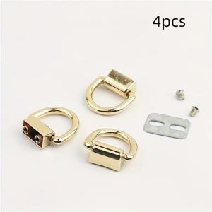 TEMU 블랙 색상의 금색 및 은색 D링 랍스터 걸쇠 4개 세트. 핸드백 및 크로스바디 백에 적합 - 지갑 체인 프로젝트에 완벽, 도구 미포함, 지갑 제작, DIY 지갑 제작