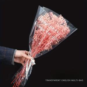 TEMU 20/30개입 투명 PP 꽃잎 봉투, 결혼식, 생일, 졸업식용 - 발렌타인데이, 어머니의 날, 장식용 선물 포장용 폴리프로필렌 꽃 포장지 (& 엘레강트)