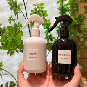 TEMU 마우스용 300ml 흑백 스프레이 병 2개, 미세 미스트 토너, 순수 눈물, 화장품 워터, 방수 라벨 2개 포함