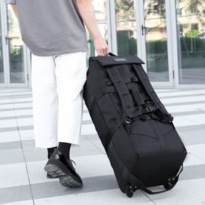 TEMU 1개 초대형 다기능 여행 가방, 두꺼운 원단 여행 가방, 초대형 수납 여행 가방, 은폐 가능한 어깨 스트랩이 있는 초대형 하이킹 백팩, 2륜이 있는 초대형 여행 가방 - 문서 보관, 두꺼운 옥스포드 천