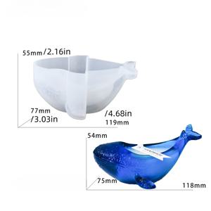 TEMU 대형 고래 모양 실리콘 몰드 꽃병 화분 캔들 홀더 캔들 만들기 용기 콘크리트 클레이 제스모나이트 해양 동물 레진 주조 몰드