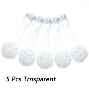 TEMU 세척 가능한 컬러 플라스틱 손잡이 네일 클리닝 브러쉬 5개입 - 먼지 제거, 매니큐어, 페디큐어용 내구성 있는 둥근 헤드 네일 아트 도구, 부드러운 브러쉬 털, 개별 포장, 전문가/개인/가정/애완동물용|네일재료