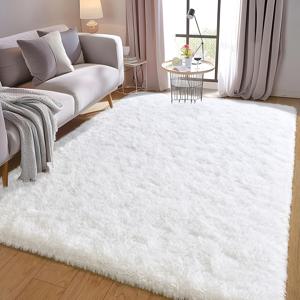 TEMU 1개 롱 플러시 소프트 카펫, 봄 장식용 대형 솔리드 컬러 카펫, 거실용 넓은 카펫, 모던 침실용 초극세사 화이트 롱 필 카펫, 기숙사 가정 장식, 게임 룸, 서재용 가정용 카펫