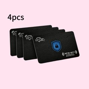 TEMU 2개/4개 RFID/NFC 차단 카드, 남녀 공용 신용카드 보호기, 신원 도용 방지, 지갑용 보안 키 태그, 초박형 슬림 디자인