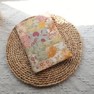 TEMU 1개 A5/A6/주간 빈티지 플로럴 패치워크 패브릭 북 커버, 플래너 케이스 보호 쉘 저널 커버 가드 사무용품