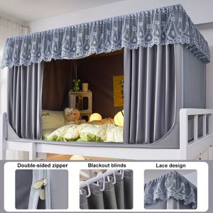 TEMU 접이식 모기장, 무소음 레일, 양면 지퍼 및 바닥 수납 디자인. 전기 불필요; 페인트 스탠드 및 침대 커튼 포함 – 기숙사나 로프트에서 이상적인 보호 (훌륭한 선물)