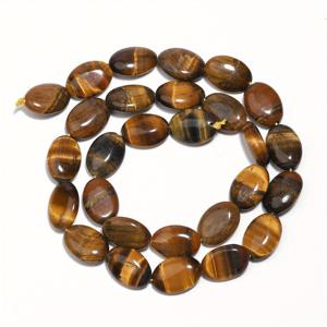 TEMU 2D 플랫 - 10X14mm 천연 옐로우 타이거 아이 플랫 타원형 루스 비즈 25개입, 참 브레이슬릿, 목걸이, 귀걸이 제작 및 남성 선물로 이상적