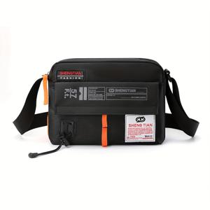 TEMU 여성용 싱글숄더백, 패셔너블 가로 크로스백, 대용량 멀티기능 지퍼, 나일론 소재, 캐주얼하고 가벼운 디자인, 남녀 공용, 데일리 여행 및 쇼핑에 이상적