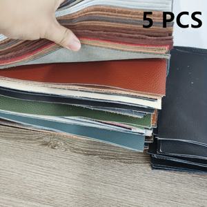 TEMU 랜덤 컬러 최상급 소가죽 스크랩 5개, DIY 공예용 창의적인 소프트 가죽 트림 스크랩