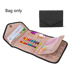 TEMU 수납 가방, 가방 안에 가방, 코바늘 뜨개질 수납 파우치, 코바늘 뜨개질 보호 케이스 - 접이식 코바늘 뜨개질 정리함 - 뜨개질 및 코바늘 뜨개질 용품용 - 뜨개질 용품, 가족, 친구 또는 사랑하는 사람을 위한 선물로 완벽