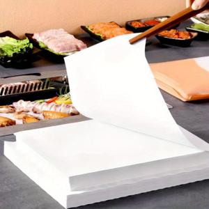 TEMU 1개 100매/팩 다양한 사이즈 선택 가능 식품용 실리콘 방지 종이, 주방 레스토랑 일회용 케이크 베이킹 실리콘 방지 종이 기름 흡수 종이 바베큐 고기 오븐 베이킹 팬 방지 종이