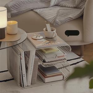 TEMU 세련된 현대 금속 소파 사이드 테이블 - 소형, 가벼운 티 테이블, 올려진 엣지 디자인, 거실 및 침실에 이상적, 조립 필요 없음, 거실용 커피 테이블