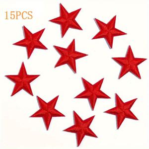 TEMU 15pcs 밝고 빛나는 별 아이언 온 패치 | 다색 자수 애플리케이스 DIY 패션 | 내구성 및 쉽게 적용할 수 있는 수선 데칼 | 의류, 청바지, 자켓 및 가방에 적합한 다용도 크래프팅 용품, 청바지 수리 | 빛나는 디자인 | 내구성 있는 직물, 청바지 수리 키트