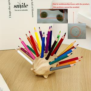 TEMU 1개 모양 레진 펜 홀더 정리함 - 귀여운 만화 책상 수납함 컬러풀 연필 디자인, 장력 부착형 가벼우면서 휴대용 홈 오피스, 교실용, 크리스마스 선물