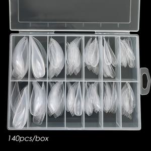 TEMU 140개 투명 3D 드래곤 & 고양이 발톱 네일 몰드 - 듀얼 모양 (드래곤 발톱 & 고양이 발바닥) 풀커버 네일 팁, 광택 처리 DIY 매니큐어/페디큐어용 - 손발톱에 적합